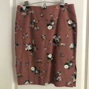 Floral pencil skirt